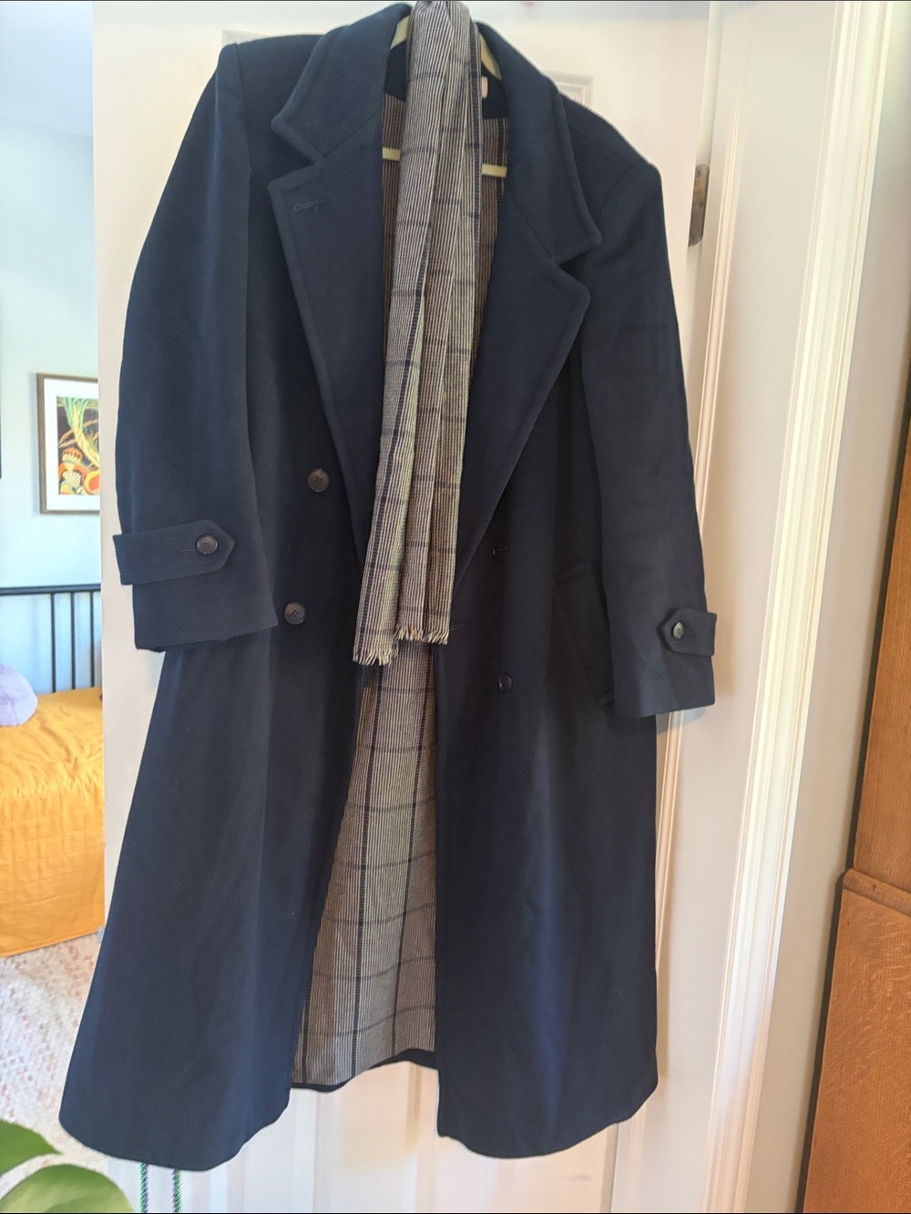 Forecaster Women’s Navy Double-Breasted Trench Coat with Contrast Lining